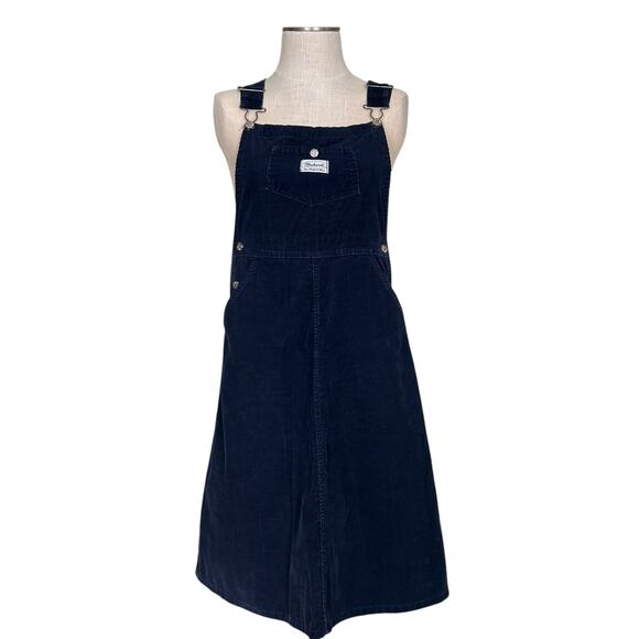 Vintage Madewell Blue Corduroy Overall Dress Womens Sz XS 80s Skater Cottage - Picture 2 of 16